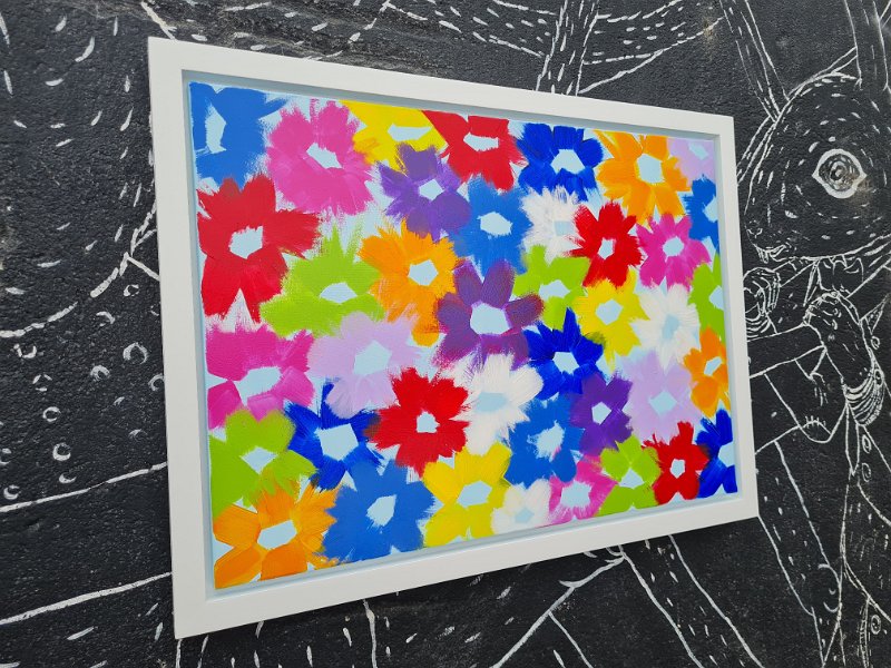 Flowers 1 2022 50x70 (+ R) Acryl auf LW € 450